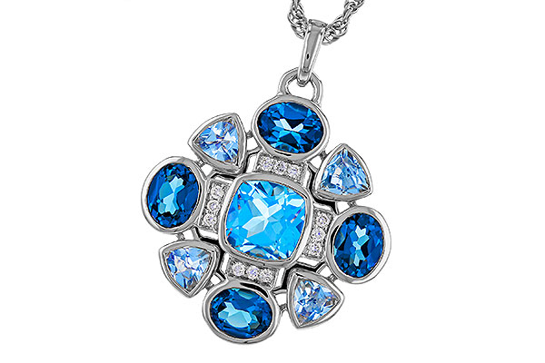 B320-58004: NECKLACE 3.19 TW BLUE TOPAZ 3.25 TGW