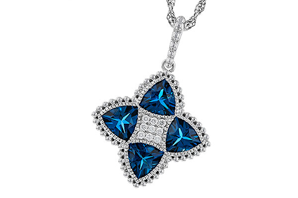 C320-59831: NECKLACE 2.79 LONDON BLUE TOPAZ 2.85 TGW