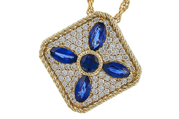 D320-59831: NECKLACE .89 TW SAPPHIRE 1.20 TGW