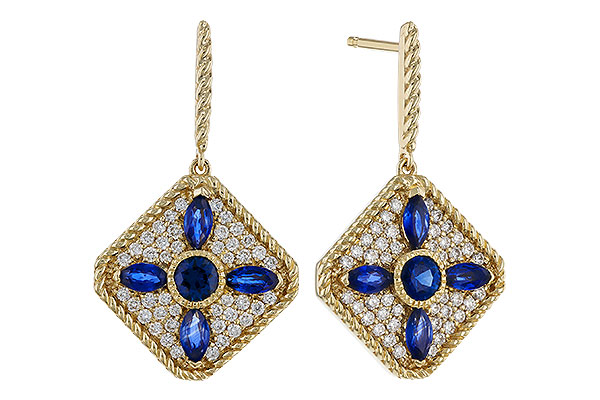 D320-59840: EARRINGS 1.03 TW SAPPHIRE 1.46 TGW