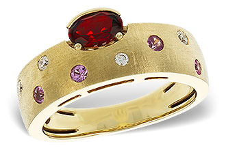 D320-61704: LDS RG .58 MULTI CLR (GAR & PINK SAPP) .66 TGW