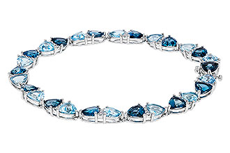 E320-57149: BRACELET 12.20 BLUE TOPAZ 12.50 TGW (7")