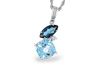 E320-58913: NECKLACE 2.37 TW BLUE TOPAZ 2.40 TGW