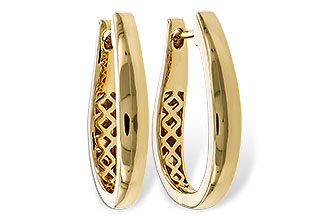 E320-60804: GOLD EARRINGS (22MM)