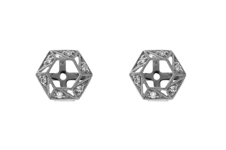 G046-08922: EARRING JACKETS .08 TW (FOR 0.50-1.00 CT TW STUDS)