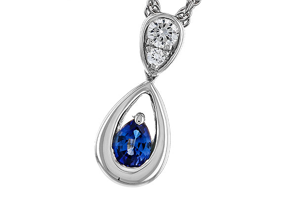 G320-58049: NECKLACE .21 SAPPHIRE .27 TGW (4x3 SAPP)