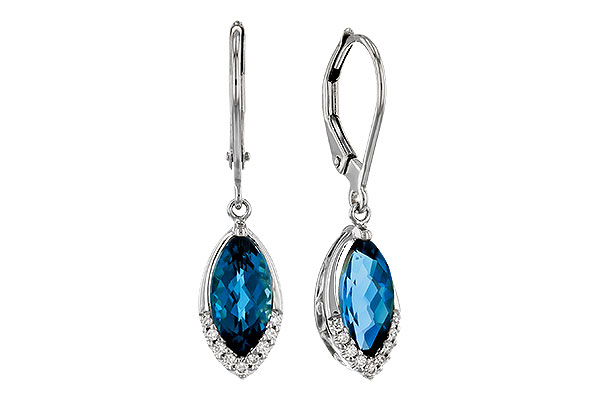 G320-62631: EARR 2.42 TW LONDON BLUE TOPAZ 2.50 TGW (9x5MM MQ)