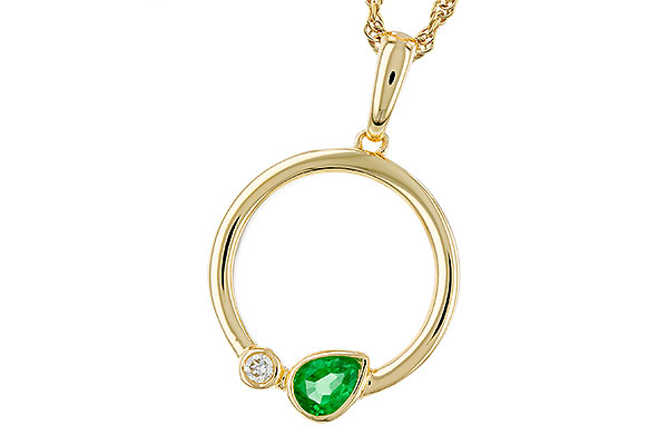 H320-57158: NECKLACE .20 EMERALD .22 TGW