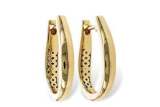 L320-60803: GOLD EARRINGS (17MM)