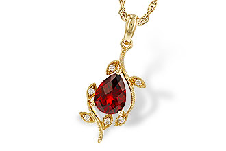 L320-61658: NECKLACE 1.34 GARNET 1.39 TGW (8X6MM GAR)