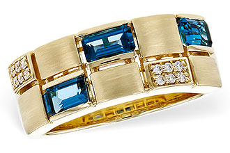 L320-61703: LDS RG .94 LONDON BLUE TOPAZ 1.00 TGW