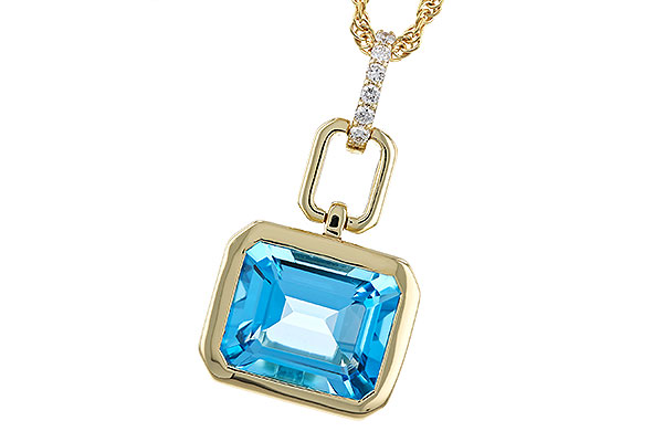 M320-58994: NECKLACE 3.26 BLUE TOPAZ 3.30 TGW (10x8MM BT)