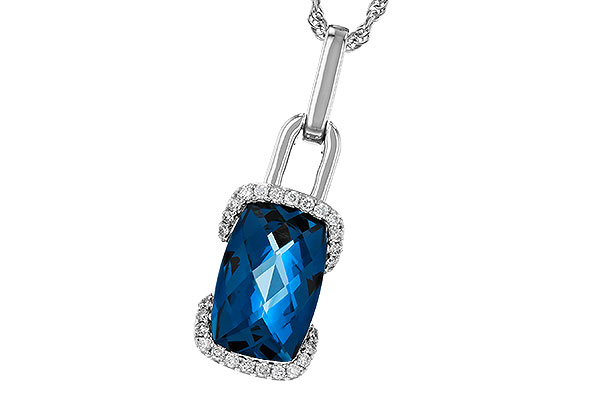 M320-63485: NECK 3.75 LONDON BLUE TOPAZ 3.90 TGW (12x8MM LBT)